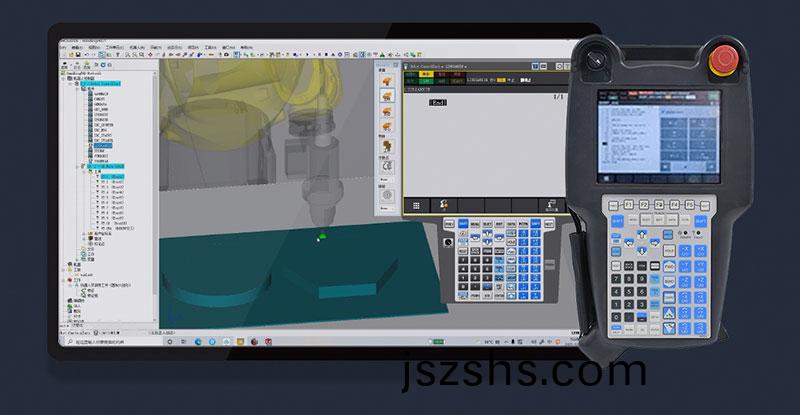 三維機器人激光切割機,三維激光切(qie)割機,3D激光切割機,手動示教